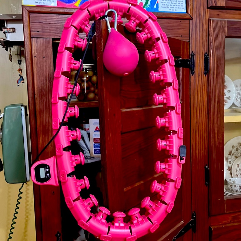 Weighted Hulu hoop with ball and timer